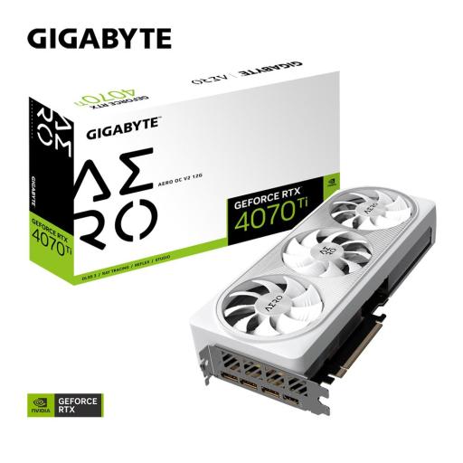 [GIGABYTE_GV-N407TAERO OCV2-12GD] Tarjeta de video Gigabyte NVIDIA GeForce RTX4070 Ti AERO V2 OC 12GB