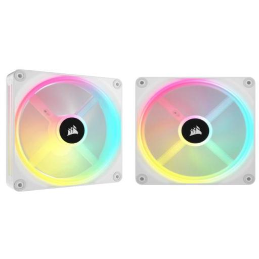 [CORSAIR_CO-9051008-WW] VENTILADOR GABINETE CORSAIR (CO-9051008-WW) ICUE LINK QX140 RGB,2 FAN,140MM,DOMO MAGNETICO,BLANCO