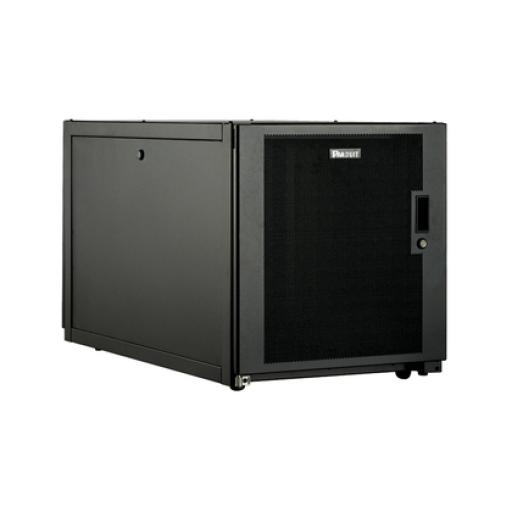 [PANDUIT_E6212B1] Panduit Gabinete Profesional de Telecomunicaciones, de Piso, 12 UR, 600 mm de Ancho y 1070 mm de Profundidad, Color Negro