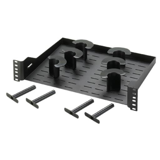 [PANDUIT_PZCHSM2] Panduit Charola Ventilada Para Administración de Cable en Racks o Gabinetes, con 6 Postes para Control de Holgura, de 19in, 2 UR, Color Negro