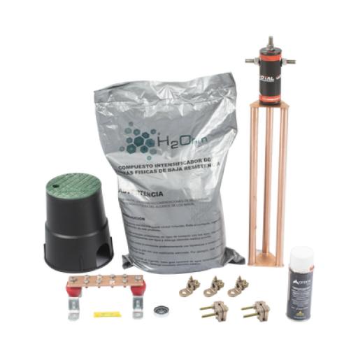 [TOTALGROUND_KIT-MASTER-45AB-V2] Total Ground Kit de tierra física modelo TG45AB con Electrodo Magnetoactivo, capacidad: 45 AMP