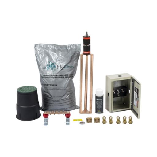 [TOTALGROUND_KIT-MASTER-45K-V2] Total Ground Kit de tierra Física Modelo TG45K con Electrodo Magnetoactivo 50 x 11.5 cm, Capacidad Max: 45 AMP