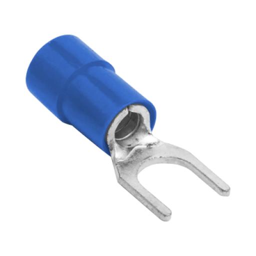 [EPCOM_RB1157] Epcom Terminal tipo horquilla ( espada ) aislada / 18 - 14 AWG / Azúl / Paquete de 25 piezas.