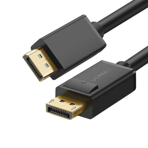 [UGREEN_10213] Ugreen Cable DisplayPort 1.2 Macho a Macho/ Longitud 5m / Versión DP1.2 / Soporta 4K@60Hz; 2K@144Hz / Soporta 3D / Color profundo de 8 y 10 bits / Blindaje Interno Múltiple / Cobre Estañado 28AWG  / Botón de Liberación