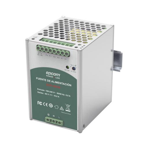 [EPCOM_SDR-48048] Epcom 48 VCC @ 10 A / Fuente de alimentación / Función relay Vcc / Industrial / 480 W / Función de conexión paralelo 3,840 W ( 7 + 1 ) / din riel