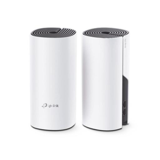 [TPLINK_DECOM4-2PACK] TPLINK KIT 2 Routers Inalámbricos MESH Interior para Hogar / Doble Banda Wi-Fi 5 AC1200 Mbps / 2 Puerto Gigabit WAN/LAN / 2 Antenas Internas / Administración Mediante la App Deco (iOS, Android) 