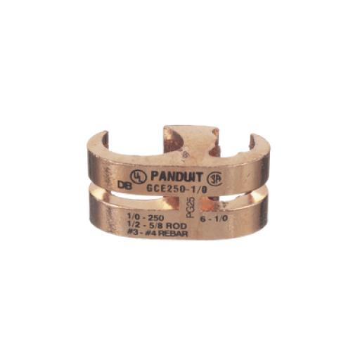 [PANDUIT_GCE1/0-1/0-L] Panduit Conector de Conexión Tierra estilo "E" para Conductor de Cobre 6 AWG SOL – 1/0 AWG STR (16–50 mm2).