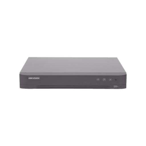 [HIKVISIONDIGITALTECHNOLOGY_IDS-7216HQHI-M1/FA(C)] Hikvision Digital Technology DVR 16 Canales TurboHD + 8 Canales IP / 5 Megapixel Lite - 3K Lite / Acusense (Evita Falsas Alarmas) / Reconocimiento de Rostros (Base de Datos) / Audio por Coaxitron / 1 Bahía de Disco Duro / H.265+