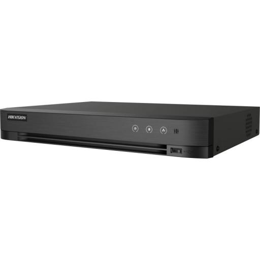 [HIKVISIONDIGITALTECHNOLOGY_IDS-7216HQHI-M1/FA(C)] Hikvision Digital Technology DVR 16 Canales TurboHD + 8 Canales IP / 5 Megapixel Lite - 3K Lite / Acusense (Evita Falsas Alarmas) / Reconocimiento de Rostros (Base de Datos) / Audio por Coaxitron / 1 Bahía de Disco Duro / H.265+