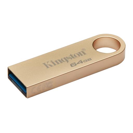 [KINGSTONTECHNOLOGY_DTSE9G3/64GB] Kingston technology MEMORIA FLASH KINGSTON 3.2 GEN 1 64GB  METALICA ORO DTSE9G3/64GB