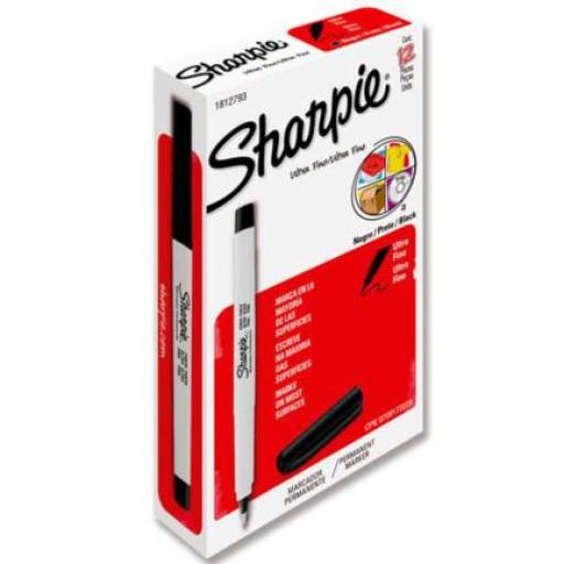[BEROL_37001B] Berol MARCADOR BEROL SHARPIE ULTRA FINO NEGRO C/12