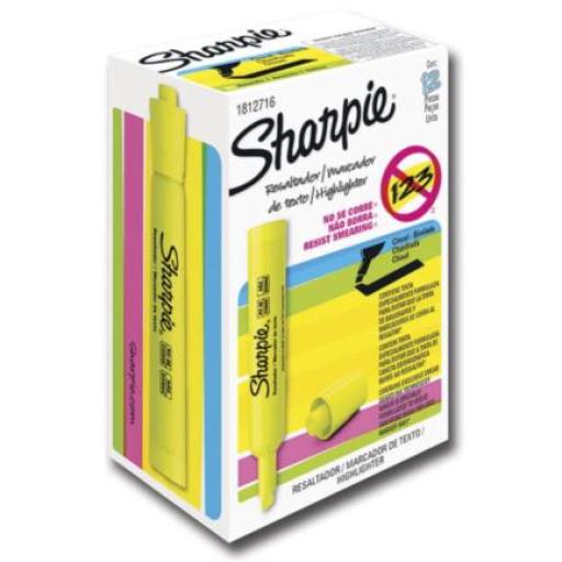 [SANFORD_25025B] Sanford Resaltador Sharpie Color Amarillo C/12 Pzas