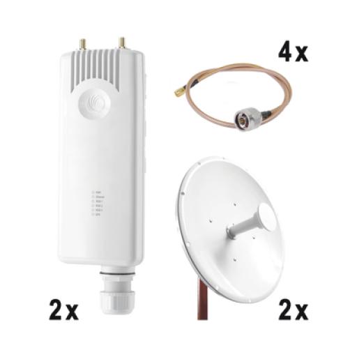 [CAMBIUMNETWORKS_FORCE300-KIT34] Cambium Networks Enlace completo Punto a Punto para servicios TriplePlay, incluye: 2 x FORCE300CSM, 2 x NP2GEN2 de (34 dBi), 4x Jumper