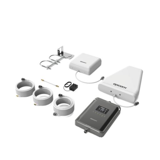 [EPCOM_EP-5G-PBS] Epcom Kit Amplificador de Señal Celular 5G / Mejora las llamadas convencionales y VoLTE / Soporta los datos de las tecnologías 2G, 3G, 4G y 5G de TELCEL, AT&T, MOVISTAR y OMV de Altán / Cubre hasta 2 espacios de 250 m2.