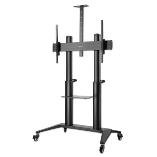 [MANHATTAN_462341] Soporte de aluminio para TV con ruedas Manhattan.