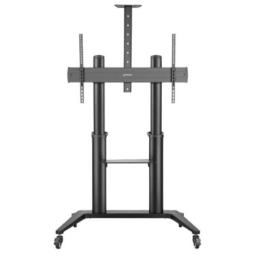 [MANHATTAN_462341] Soporte de aluminio para TV con ruedas Manhattan.