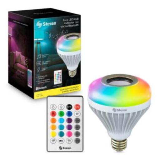 [STEREN_LAM-BOC] Steren FOCO RGB STEREN CON BOCINA BT Y CONTROL REMOTO