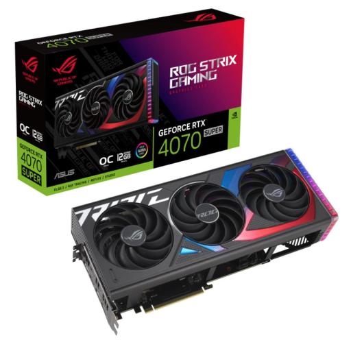 [ASUS_ROG-STRIX-RTX4070S-O12G-GAMING] Tarjeta de video ASUS ROG Strix GeForce RTX 4070 SUPER 12GB GDDR6X OC