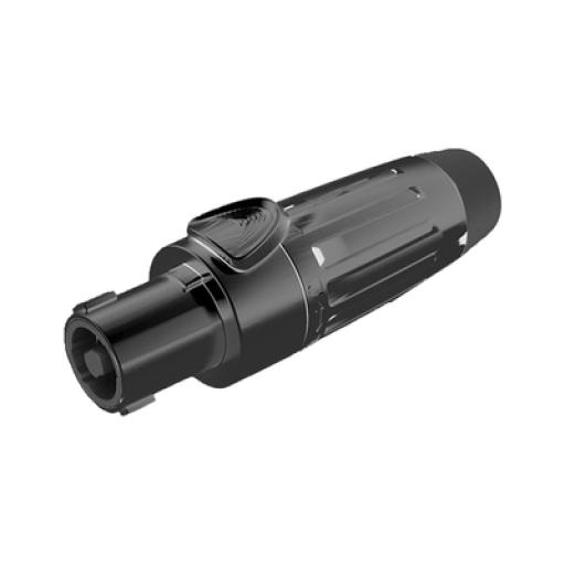 [SEETRONIC_SLDF4-B] SEETRONIC Conector Speakon | Hembra | 4 polos | carcasa negra | Cable AWG10 | 30A