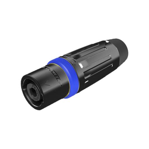 [SEETRONIC_SLDM4-B] SEETRONIC Speakon Conector de cable macho de 4 polos, carcasa negra, cable AWG10,  30A
