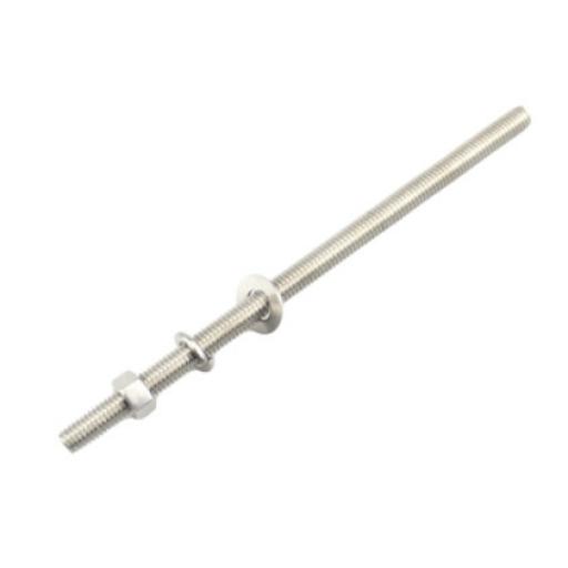 [SYSCOMTOWERS_CH-50] SYSCOM TOWERS Kit de 10 Varillas Roscadas de 3/8 x 5 in, con Arandelas Planas, Arandelas de Seguridad y Tuercas. 