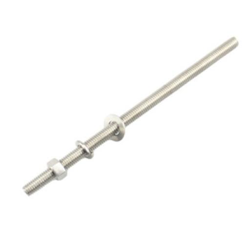 [SYSCOMTOWERS_CH80] SYSCOM TOWERS Kit de 10 Varillas Roscadas de 3/8 x 8 in, con Arandelas Planas, Arandelas de Seguridad y Tuercas. 