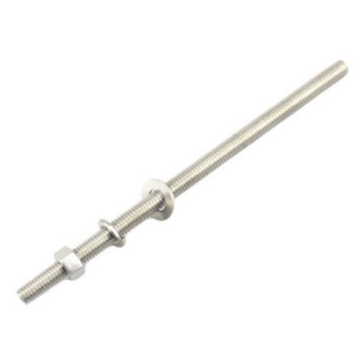 [SYSCOMTOWERS_CH95] SYSCOM TOWERS Kit de 10 Varillas Roscadas de 3/8 x 9.5 in, con Arandelas Planas, Arandelas de Seguridad y Tuercas. 