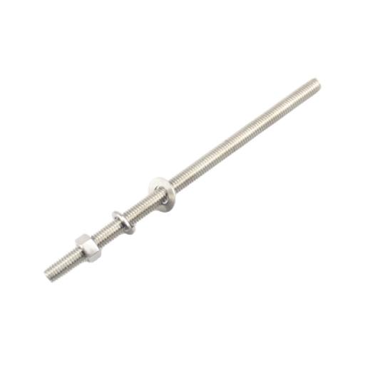[SYSCOMTOWERS_CH-35] SYSCOM TOWERS Kit de 10 Varillas Roscadas de 3/8 x 3.5 in, con Arandelas Planas, Arandelas de Seguridad y Tuercas. 