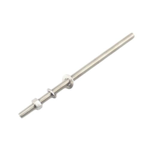 [SYSCOMTOWERS_CH-35] SYSCOM TOWERS Kit de 10 Varillas Roscadas de 3/8 x 3.5 in, con Arandelas Planas, Arandelas de Seguridad y Tuercas. 