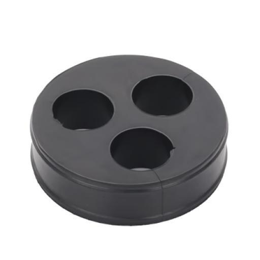 [SYSCOMTOWERS_CI-3-78] SYSCOM TOWERS Inserto o Bota de Caucho de 4" Con Tres Orificios para Cable de 7/8 in