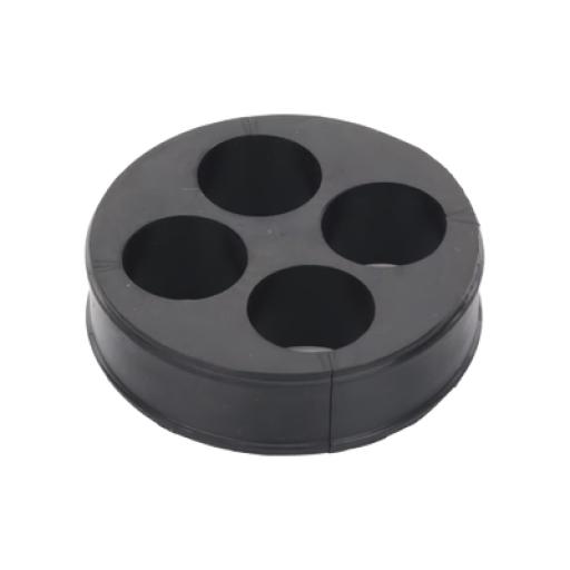 [SYSCOMTOWERS_CI-4-78] SYSCOM TOWERS Inserto o Bota de Caucho de 4" Con Cuatro Orificios para Cable de 7/8 in