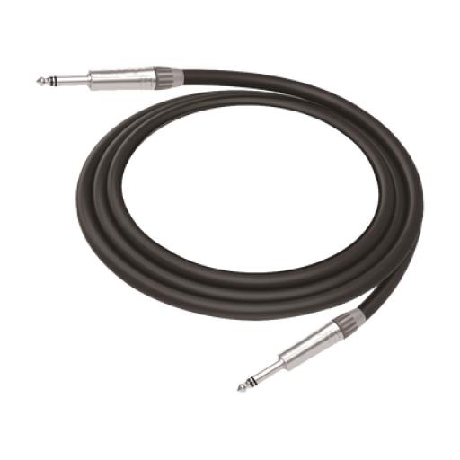 [COSMICONN_CMC-PS-PS-L-5M] COSMICONN Cable de Audio | Plug 1/4 in a Plug 1/4 in Stereo | Carcasa Cromada | Conectores Seetronic | Longitud 5m