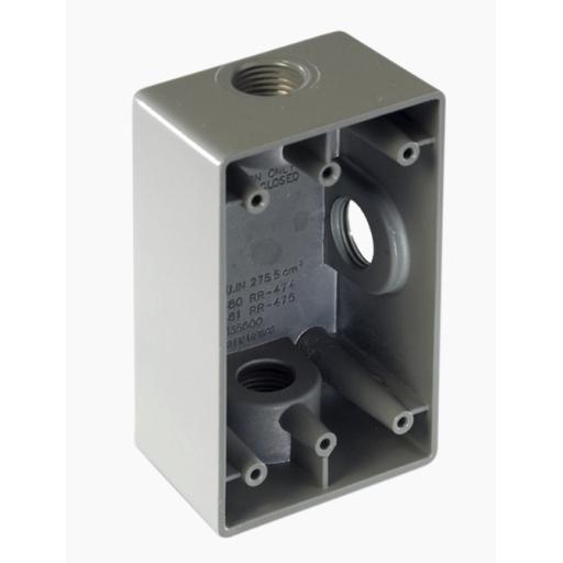 [RAWELT_RR-0481] RAWELT Caja Condulet FS de 3/4" ( 19.05 mm) con tres bocas a prueba de intemperie.