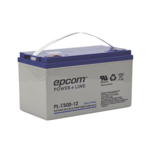 [EPCOM_PL150D12] Epcom Batería Ciclo Profundo 12V, 150 Ah / AGM-VRLA / Uso en Aplicación Fotovoltaica /Terminales Tipo Tornillo HEX M6