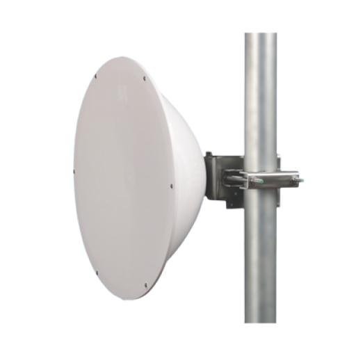[JIROUS_JRC24DDSXDUPLEX] Jirous Antena Direccional de Alto Rendimiento / 1 ft / 4.9 a 6.1 GHz / 24.5 dBi / Soporte de acero inoxidable / Polaridad en 90 y 45° / Incluye montaje y radomo.