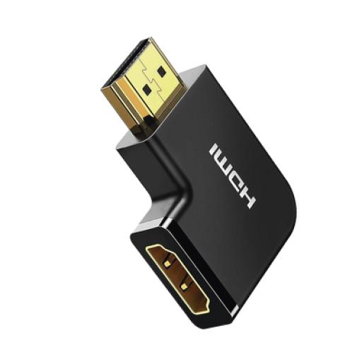 [UGREEN_20112] Ugreen Adaptador HDMI Tipo L Macho a Hembra / Hacia Abajo / HDMI 2.0  4K@60Hz / Proporciona Flexibilidad Sin Doblar los Cables HDMI