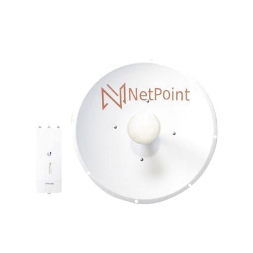 [NETPOINT_AF-NP2-KIT] NetPoint Kit de radio AF5XHD con antena NP2GEN3 de 34 dBi , Frecuencia (4.9-6.2 GHz), incluye jumper, ideal para distancias de hasta 50km