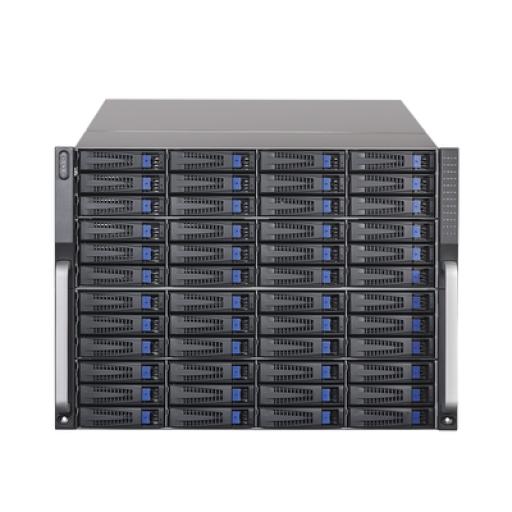 [HIKVISIONDIGITALTECHNOLOGY_DS-A83048S-ICVS] Hikvision Digital Technology Servidor de almacenamiento cluster / 48 Bahías de disco duro / Controlador simple / Graba 600 canales IP / Fuente redundante