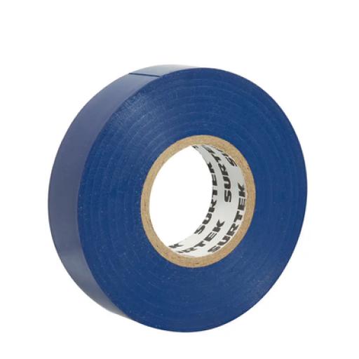 [SURTEK_SYS138011] Surtek Cinta para aislar color Azul de 19 mm x  9 metros / Fabricada en PVC / Adhesivo acrílico.