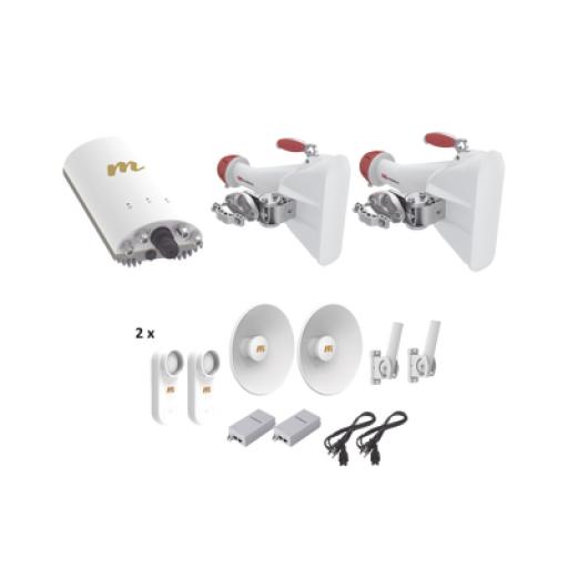 [MIMOSANETWORKS_A5CRFKITWISP] Mimosa Networks Kit completo para WISP, Kit de radio A5c, 2 antenas sectoriales HG3CCA60 de 60º, y 2 kit C5XPTPKIT3, ideal para hasta 7 km, y cobertura de hasta 120º, POEs, Cables de alimentación Y Jumpers incluidos.