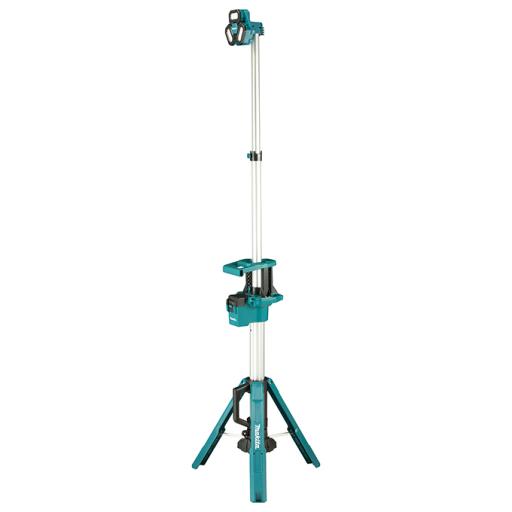 [MAKITA_DML-814] Makita Torre para Iluminación inalámbrica de Zona/Multidireccional con tres Cabezales, se extiende hasta 2.2 metros, Utiliza batería LXT® Litio‑Ion de 18V.