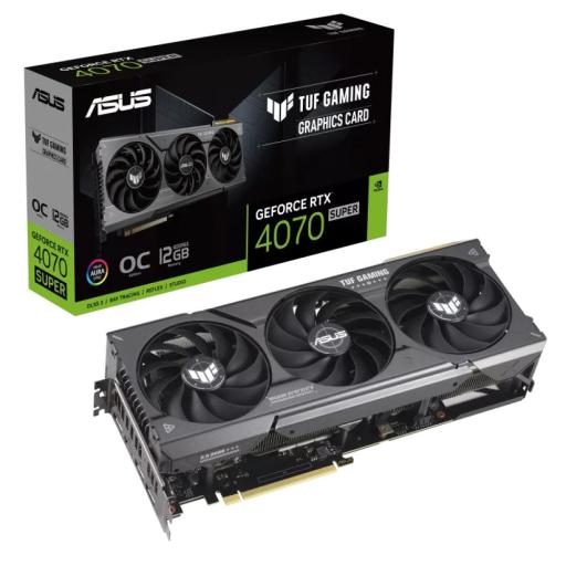 [ASUS_TUF-RTX4070S-O12G-GAMING] Tarjeta de video ASUS TUF Gaming GeForce RTX4070 SUPER 12GB GDDR6X OC
