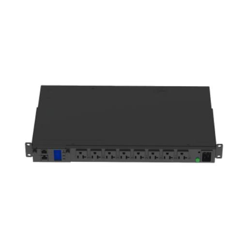 [PANDUIT_P08E16M] Panduit PDU Switchable y Monitoreable por Toma (MS) para Distribución de Energía, Enchufe de Entrada NEMA L5-20P, Con 8 Salidas 5-20R, Horizontal 19in, 120 Vca, 15 Amp, 1UR