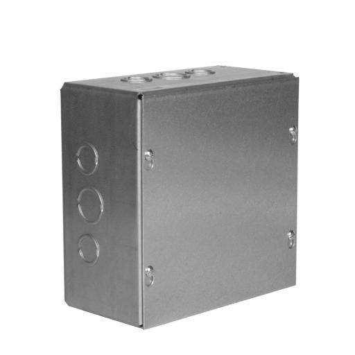 [RACO_HUB-SC-0808-04G] Raco Caja Extra Grande 8" x 8" x 4"/ Profundidad 4"/Entradas Laterales-Finales 2 Entradas de 1/2"- 3/4" y 1 Entrada de 3/4" - 1".