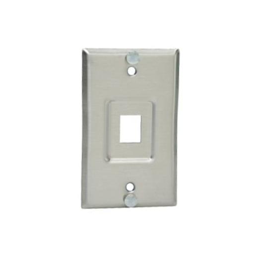 [PANDUIT_KWPY] Panduit Placa de Pared Telefónica, Salida de 1 Puerto Keystone, de Acero Inoxidable