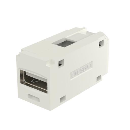 [PANDUIT_CMUSBAAIW] Panduit Módulo Acoplador USB 2.0, Hembra a Hembra, Tipo Mini-Com, Color Blanco Mate