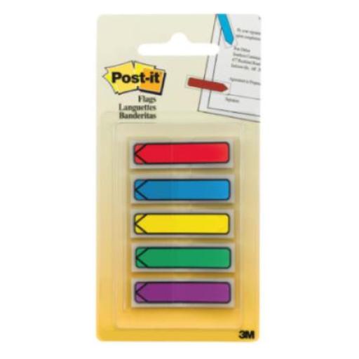 [3M_684-ARR1] 3M Banderitas 3M Post-it 684-ARR1 Flecha Colores Primarios 0.47x1.7" 5 Blocks con 20 Banderitas C/Block