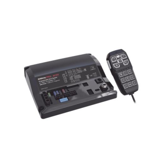 [SIGNALPRO_SP204] SIGNALPRO Sirena Vehicular de 200W de Potencia, Con Controlador Unimando Para Control de Tonos, 12 Salidas Auxiliares y Micrófono