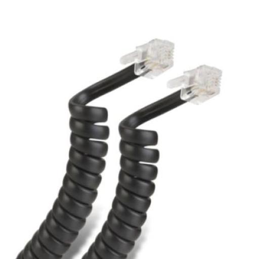 [STEREN_302-007N] Steren CABLE ESPIRAL TELEFONICO P/AURICULAR 2.1M NEGRO