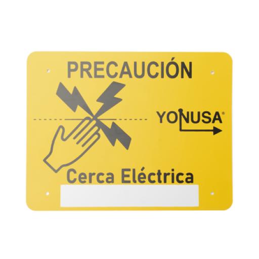 [YONUSA_SYSLETV2] Yonusa Letrero de PRECAUCION para cercas electrificadas (21.8 x 17 cm)